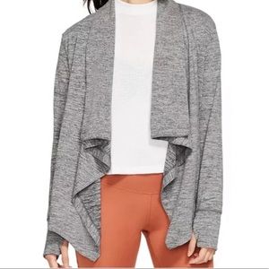 Nike Yoga Draped Open Front Dri-fit Cardigan